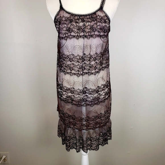 Vintage Van Roalte Radcliffe Lace Negligee Set Nightie and Robe S Black EUC - Picture 9 of 16